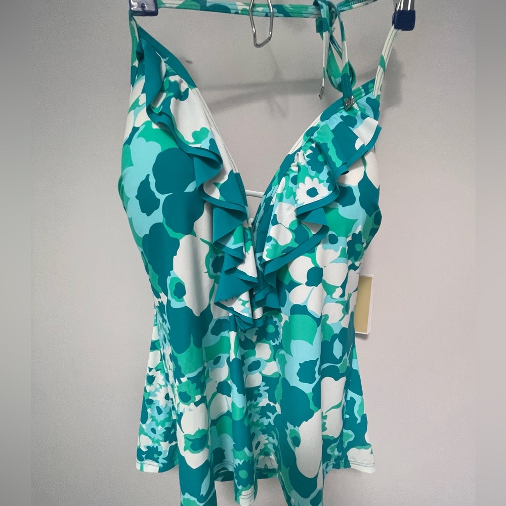 Michael kors halter tankini top size M NWT